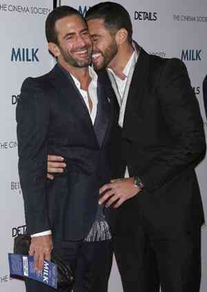 Marc Jacobs and Lorenzo Martone attend the Cinema Society and Details screening of "Milk" at the Landmark Sunshine Theater on November 18, 2008 in New York City. The Cinema Society and Details Hosts a Screening of "Milk" - Outside Arrivals Landmark Sunshine Theater New York, NY United States November 18, 2008 Photo by Jim Spellman/WireImage.com To license this image (56219659), contact WireImage.com