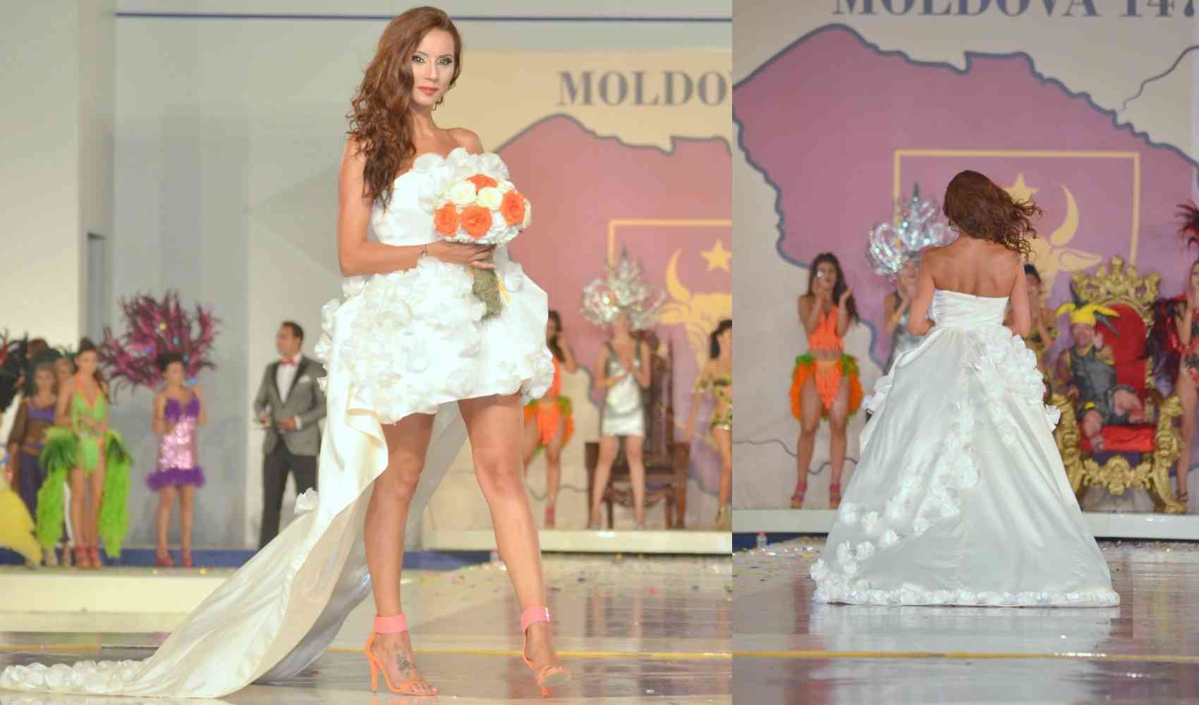 Fotomodelul Oana Craioveanu a îmbrăcat rochia de mireasă