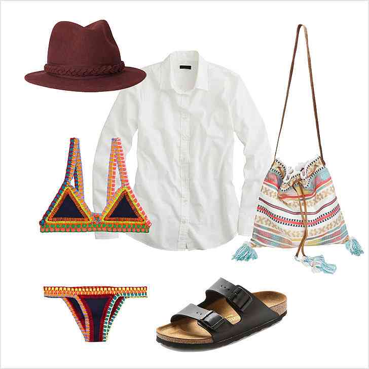 camasa alba la plaja