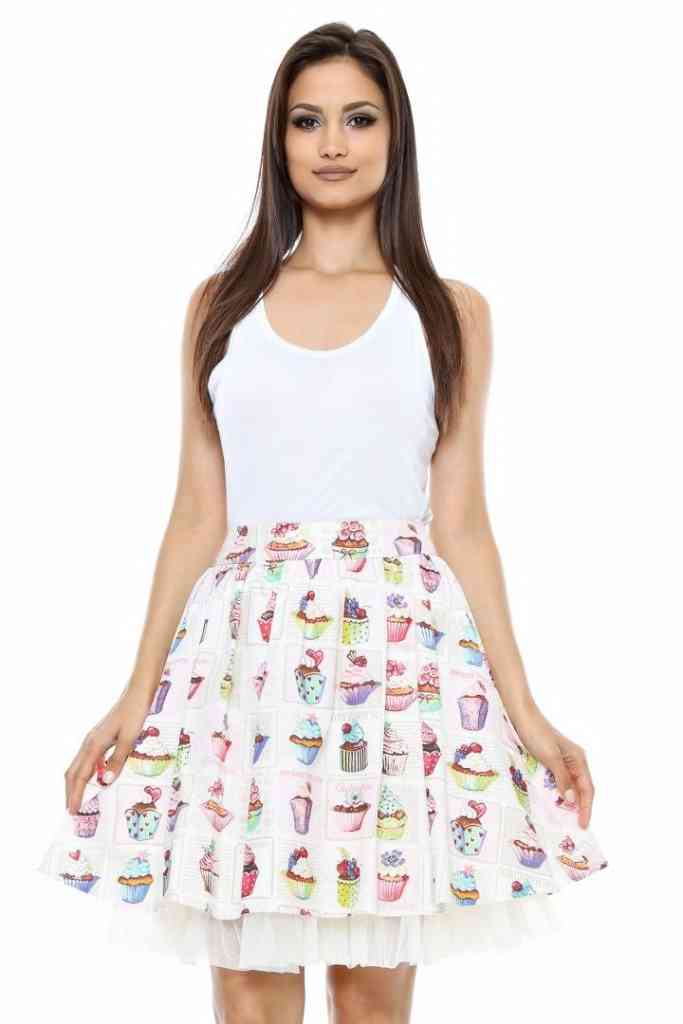 fusta cu imprimeu briose