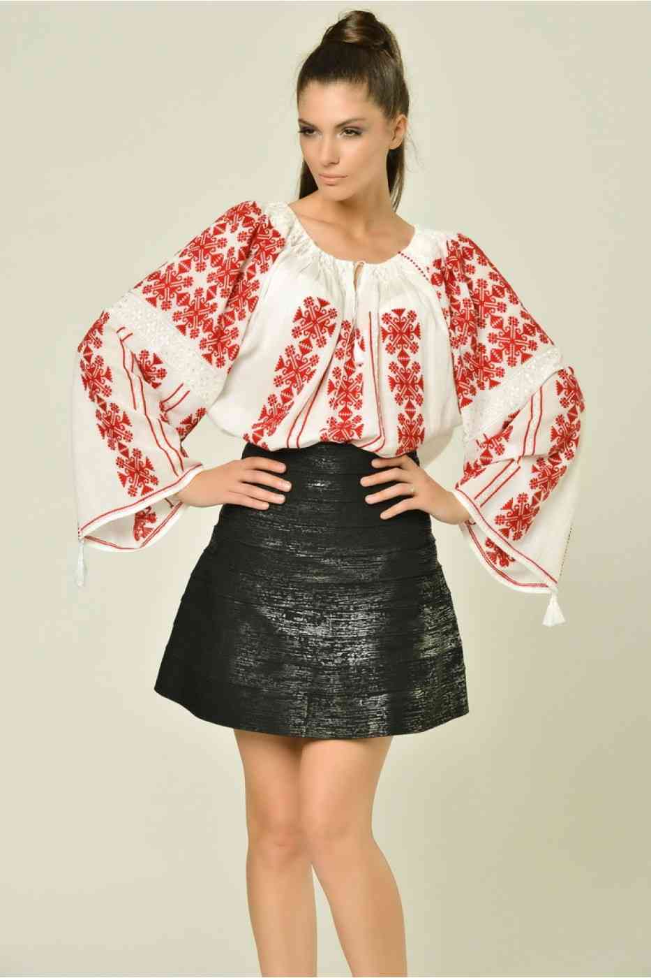 ie-traditionala-romaneasca-maneca-lunga-motivul-punct-in-cruce-rosu-5-933x1400