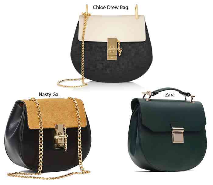 1. Chloe Drew Bag, 2. Nasty Gal Crossbody Bag, 3. Zara Oval Bag