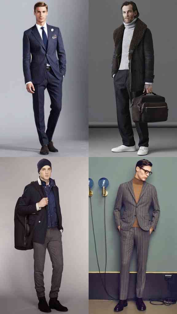 costume cu dungi verticale