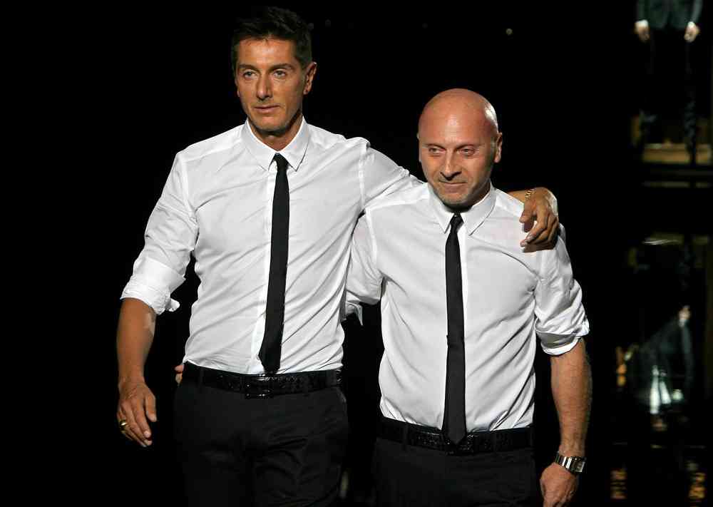 Image: Italian fashion designers Domenico Dolce (L) and Stefano Gabbana