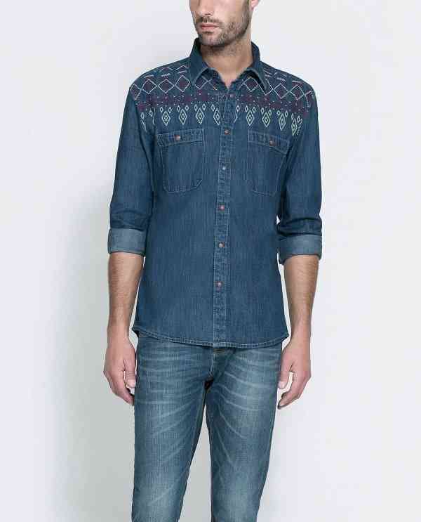 camasa denim zara