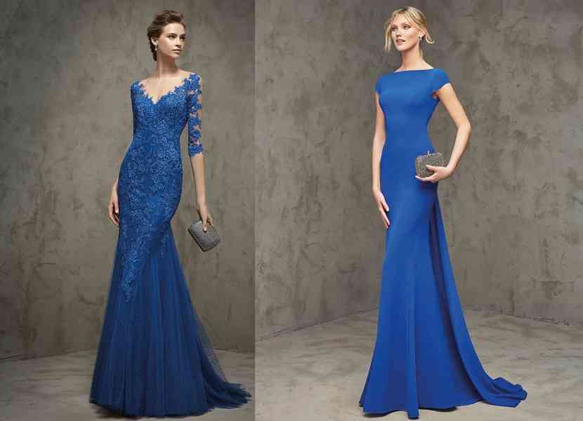 rochii albastre dantela