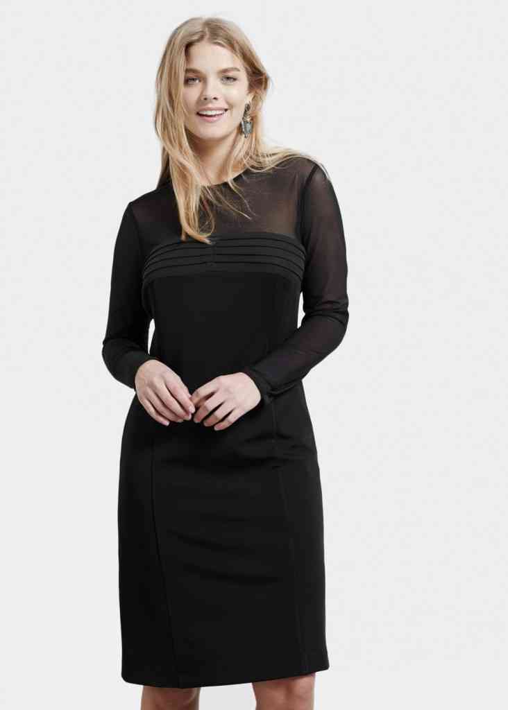 rochie neagra cu transparente