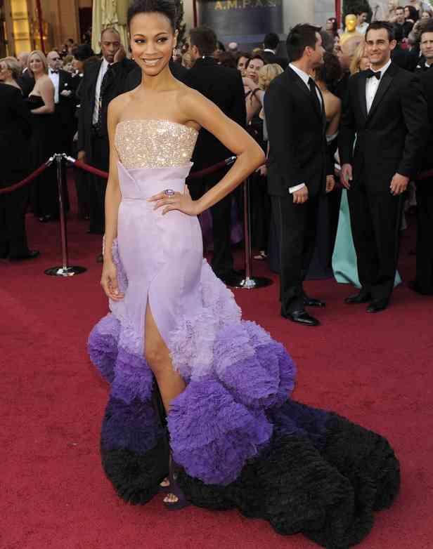 tinuta oscar zoe saldana