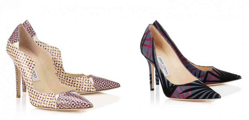 pantofi toc imprimati