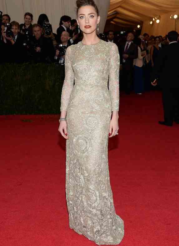 amber heard met 2014