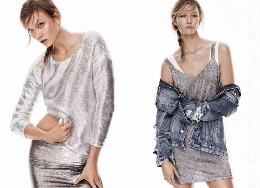 karlie kloss-colectie metallics mango