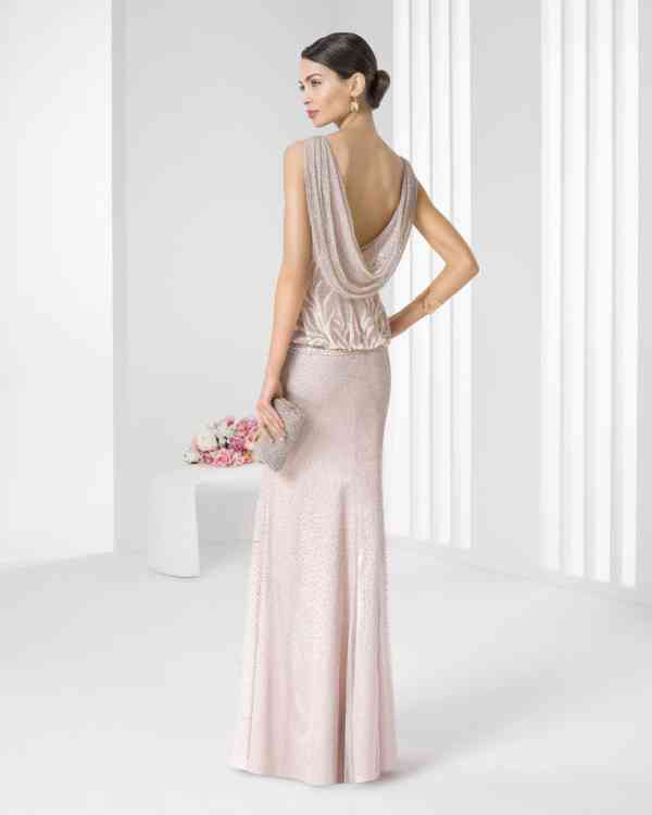 rochie bej pietre rosa clara
