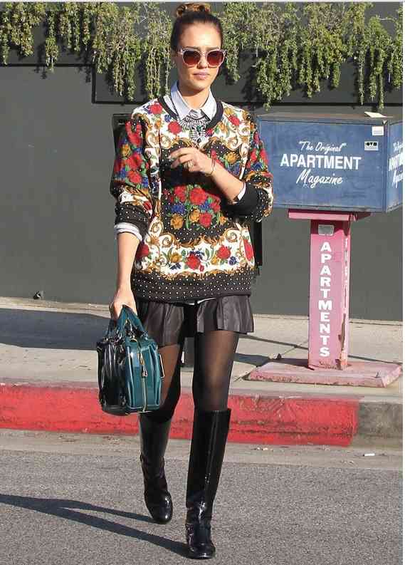 tinuta mixta jessica alba