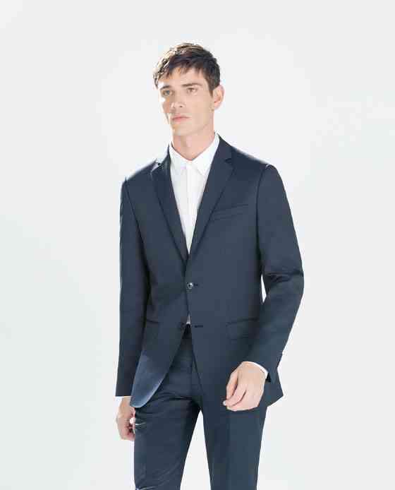 costum albastru zara 2016