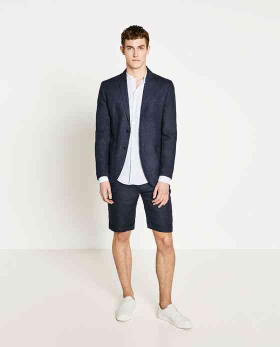 costum bleumarin zara+bermude