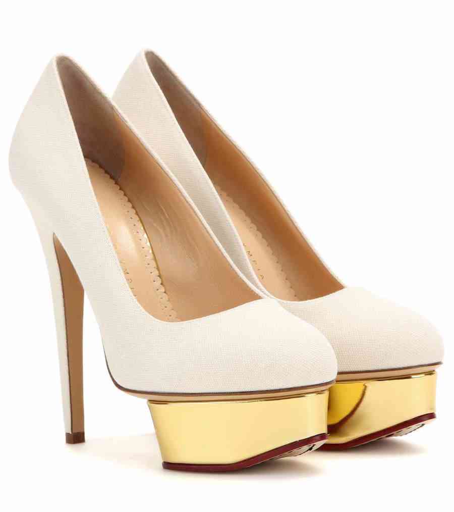 pantofi albi charlotte olympia