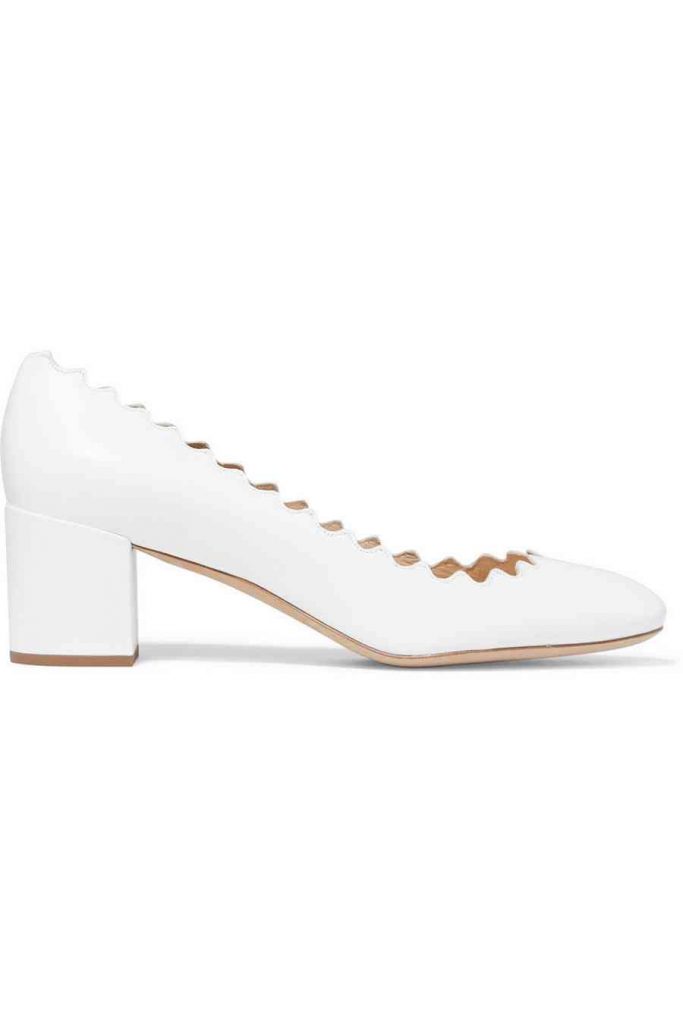 pantofi albi chloe