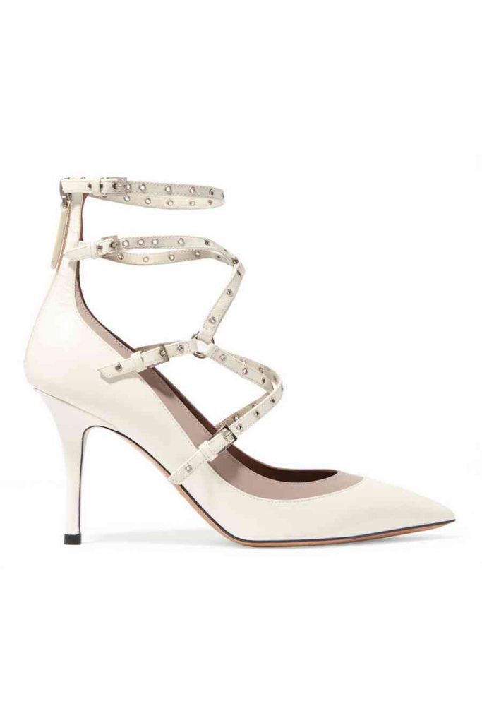 pantofi albi valentino