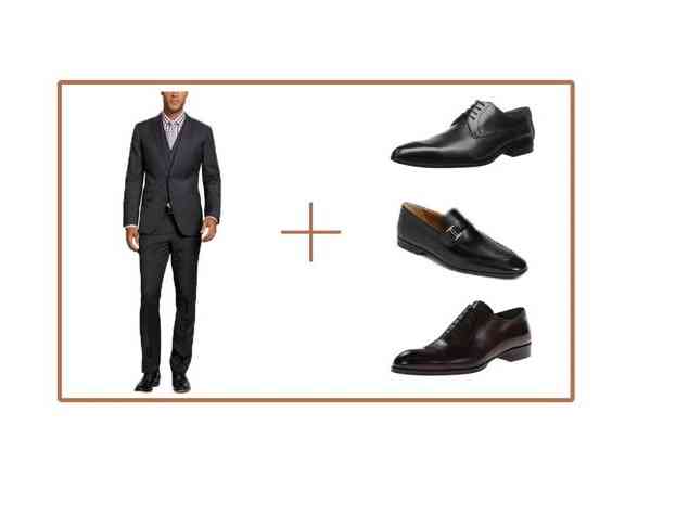 pantofi costum gri inchis