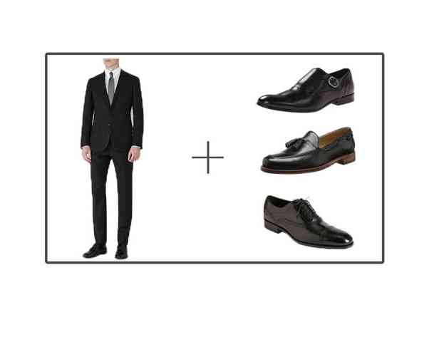 pantofi costum negru