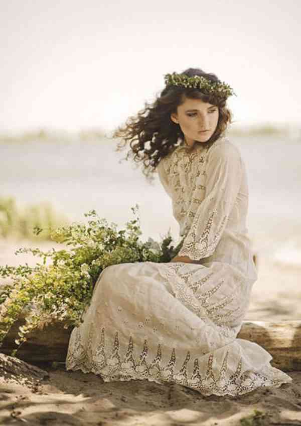 rochie mireasa hippie-vintage