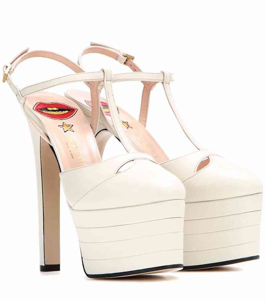 sandale albe gucci