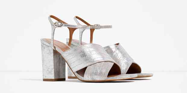sandale clonate argintii zara