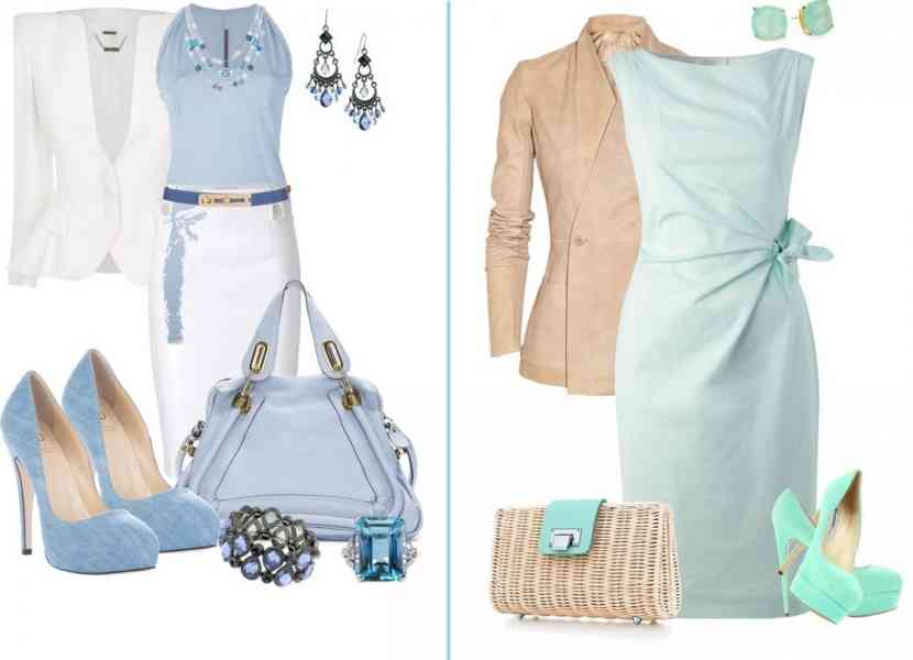 tinute albastru pastel