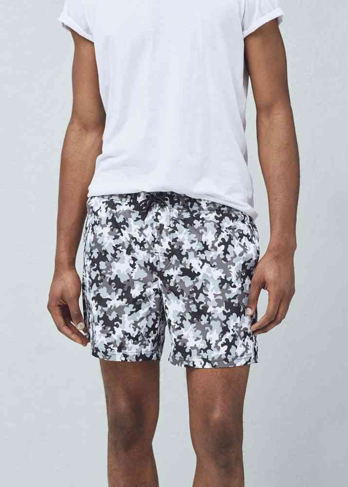 costum baie barbati camuflaj