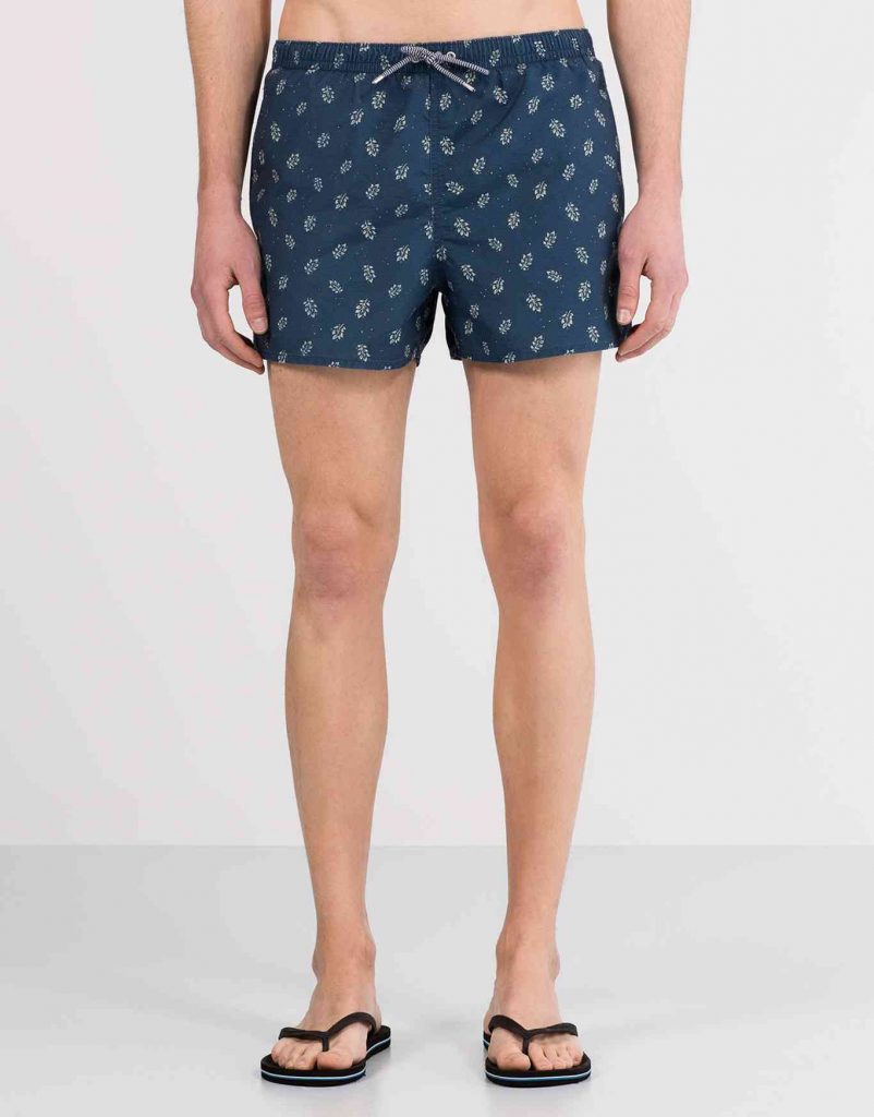 costum baie barbati frunze