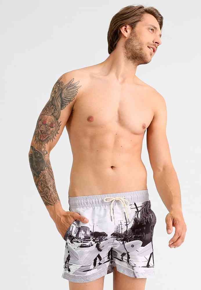 costum baie barbati imprimat