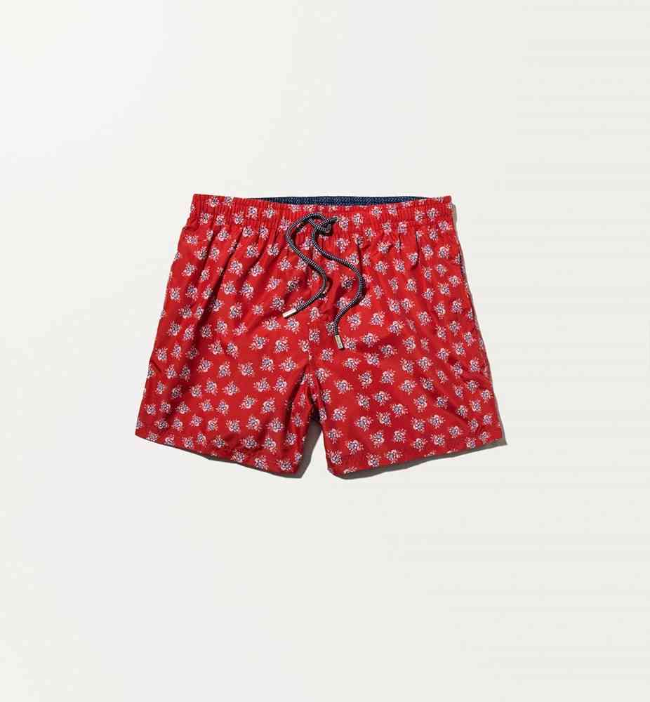 costum baie barbati rosu