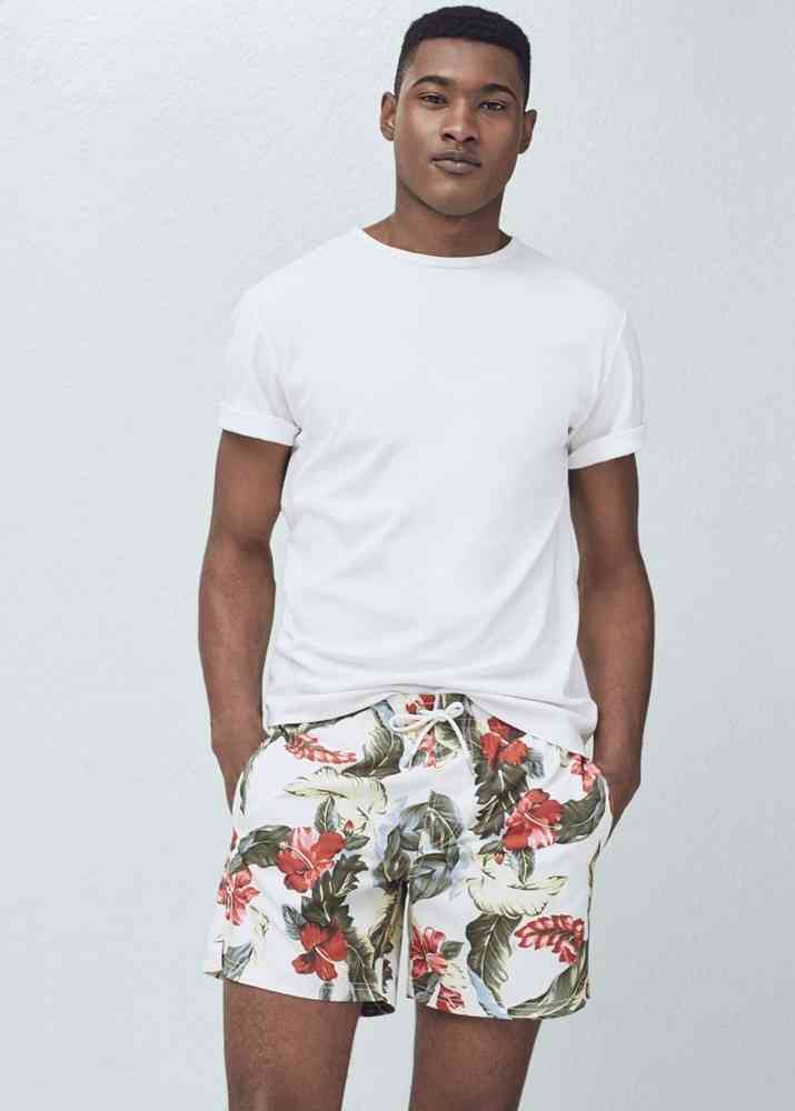 costum baie barbati tropical