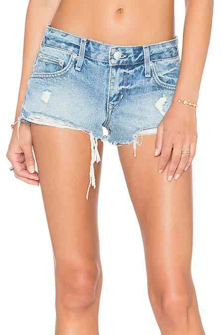 pantaloni scurti denim rupti