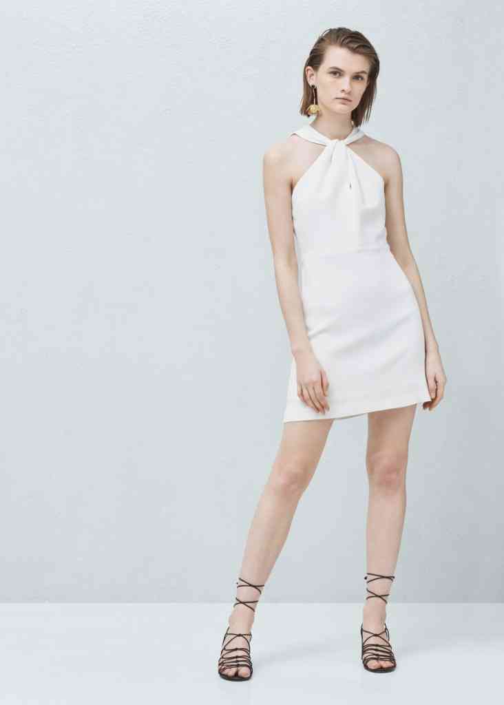 rochie alba mango