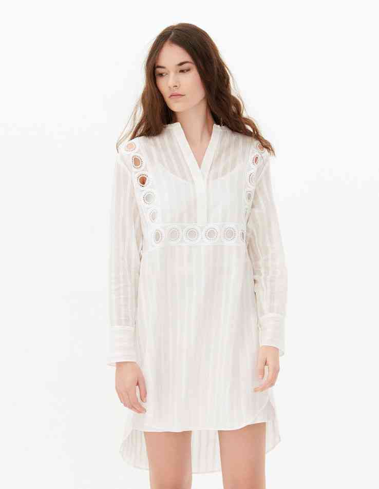 rochie alba sandro