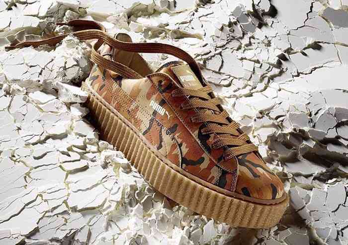 Fenty x Puma by Rihanna lansează adidașii Camouflage Creeper
