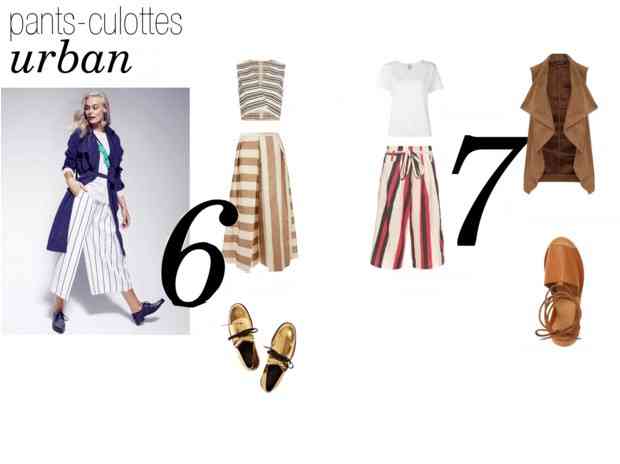 pantaloni culottes stil urban