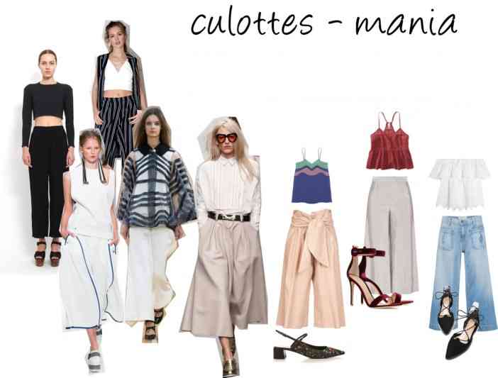 pantaloni culottes
