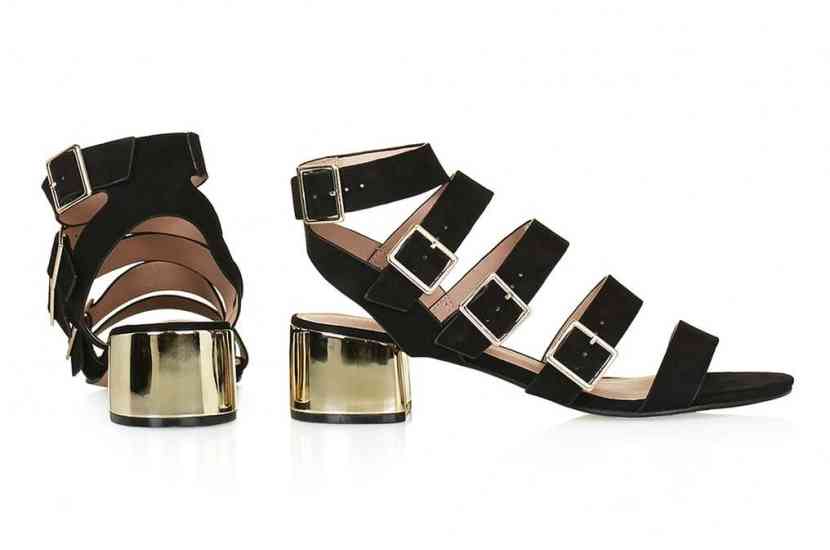 sandale toc metalizat