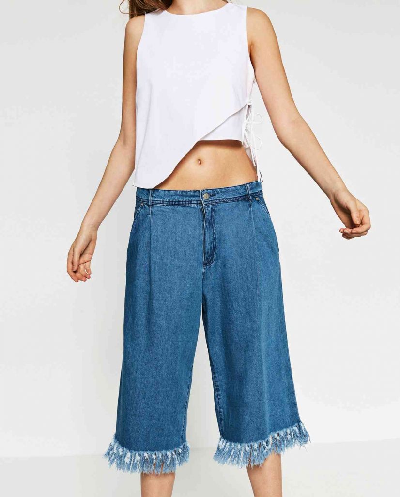 blugi culotte zara