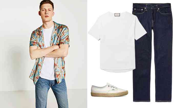 camasa hawaiana stil clasic