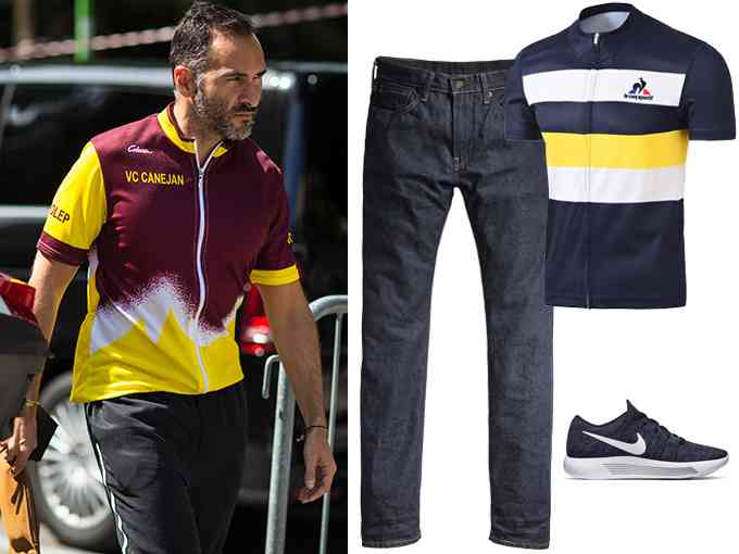 tinuta cu tricou ciclism