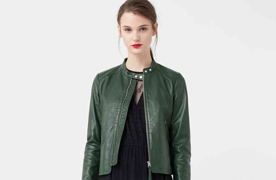 jacheta piele nash mango